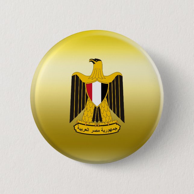 Egypt Coat of Arms 6 Cm Round Badge (Front)