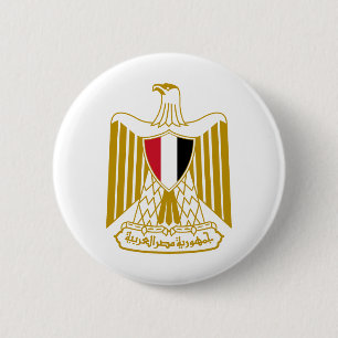 Egypt country coat arms symbol emblem eagle 6 cm round badge