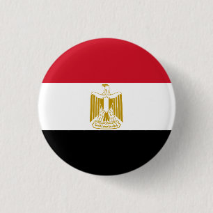 Egypt (Egyptian) Flag 3 Cm Round Badge