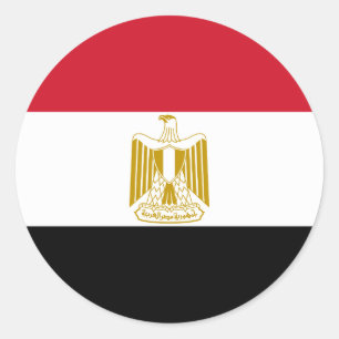 Egypt (Egyptian) Flag Classic Round Sticker
