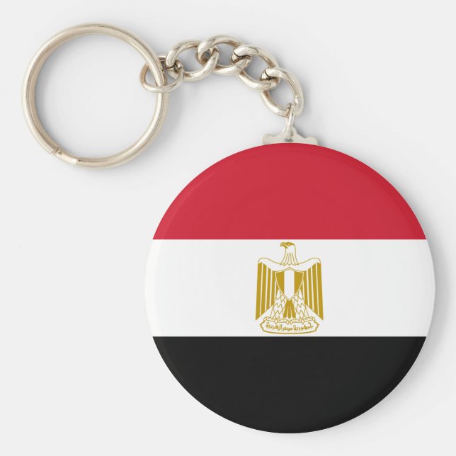 Egypt (Egyptian) Flag Key Ring (Front)