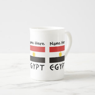 Egypt Egyptian Flag Personalised Bone China Mug