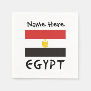 Egypt Egyptian Flag Personalised Name Napkin