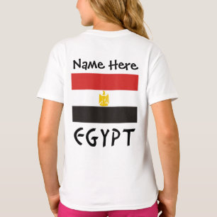 Egypt Egyptian Flag Personalised Name T-Shirt