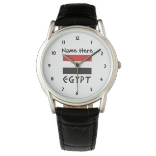 Egypt Egyptian Flag Personalised Watch