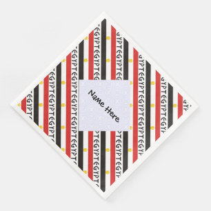 Egypt Egyptian Flag Tiled Personalised Name Napkin