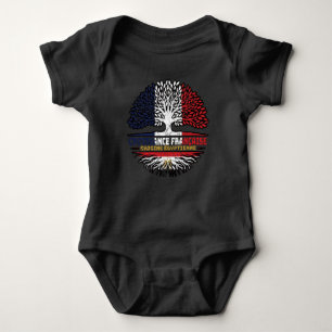 Egypt Egyptian French France Tree Roots Flag Baby Bodysuit