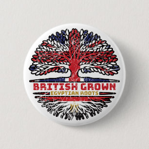 Egypt Egyptian Uk United Kingdom British Tree 6 Cm Round Badge