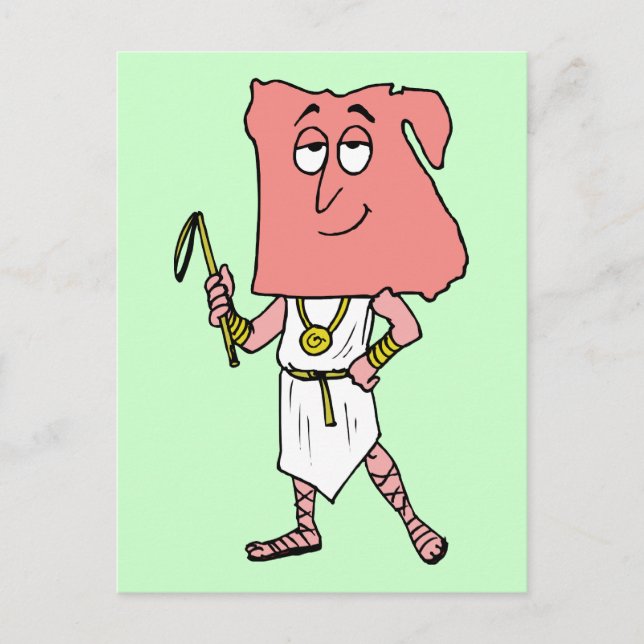 Egypt Egyptian Vintage Travel Souvenir Caricature Postcard (Front)