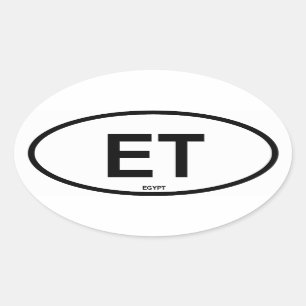 Egypt "ET" Oval Sticker