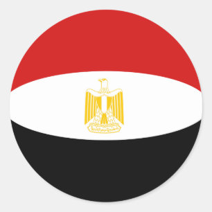Egypt Fisheye Flag Sticker