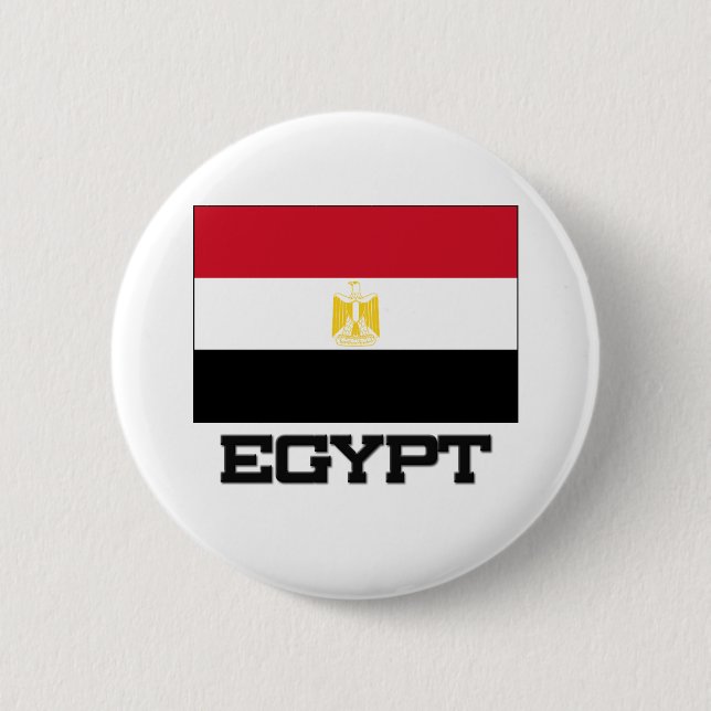 Egypt Flag 6 Cm Round Badge (Front)