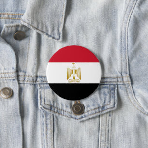Egypt flag 7.5 cm round badge