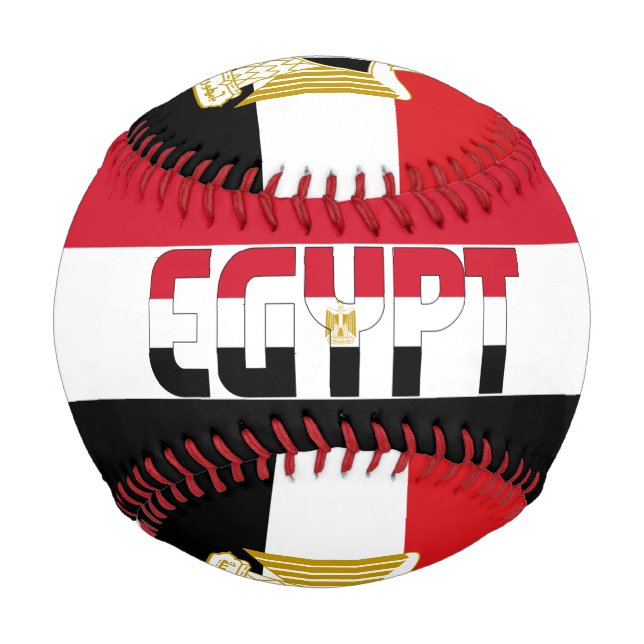 Egypt Flag and Coat of Arms Patriotic Baseball (Front)
