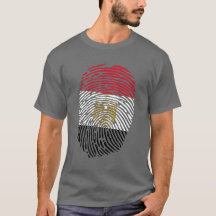 Egypt flag as a fingerprint stylish T-Shirt 
