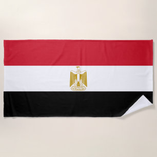 Egypt Flag Beach Towel