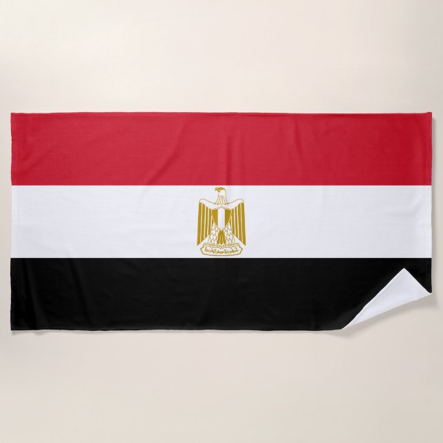 Egypt Flag Beach Towel (Front)