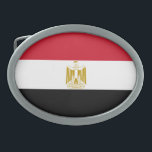 Egypt Flag Belt Buckle<br><div class="desc">Patriotic flag of Egypt.</div>