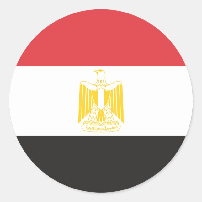 Egypt Flag Classic Round Sticker (Front)