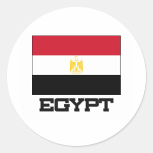 Egypt Flag Classic Round Sticker