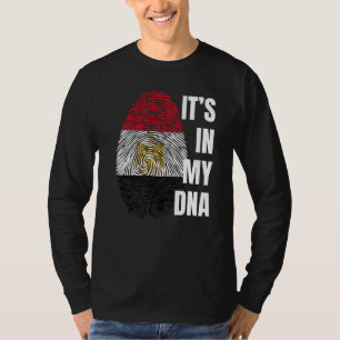 Egypt Flag Dna Fingerprint Black History Month T-Shirt