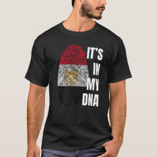 Egypt Flag Dna Fingerprint Black History Month T-Shirt