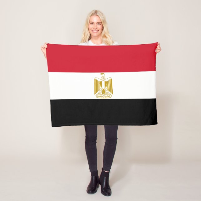 Egypt Flag Fleece Blanket (In Situ)