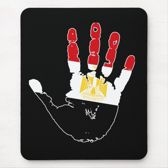 Egypt Flag Handprint Mouse Mat (Front)
