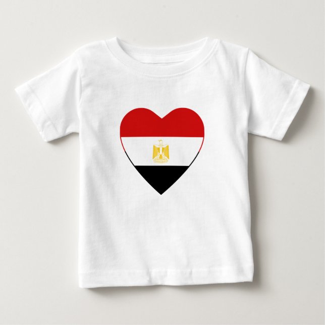Egypt Flag Heart T-Shirt (Front)