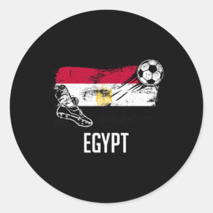 Egypt Flag Jersey Egyptian Soccer Team Egyptian _2 Classic Round Sticker