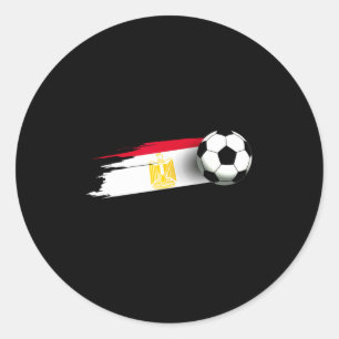 Egypt Flag Jersey Egyptian Soccer Team Egyptian T Classic Round Sticker