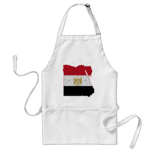 Egypt Flag Map Crackle Standard Apron