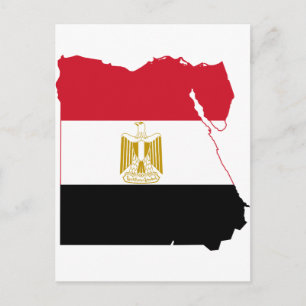 Egypt Flag map EG Postcard