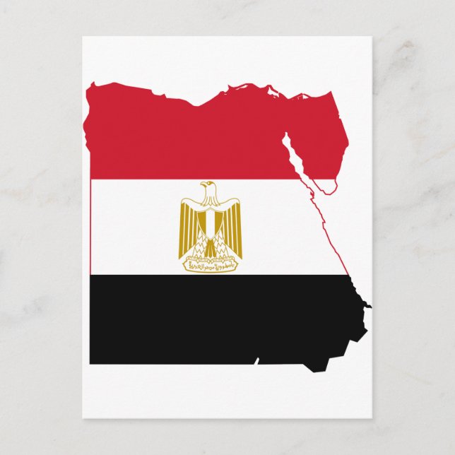 Egypt Flag map EG Postcard (Front)