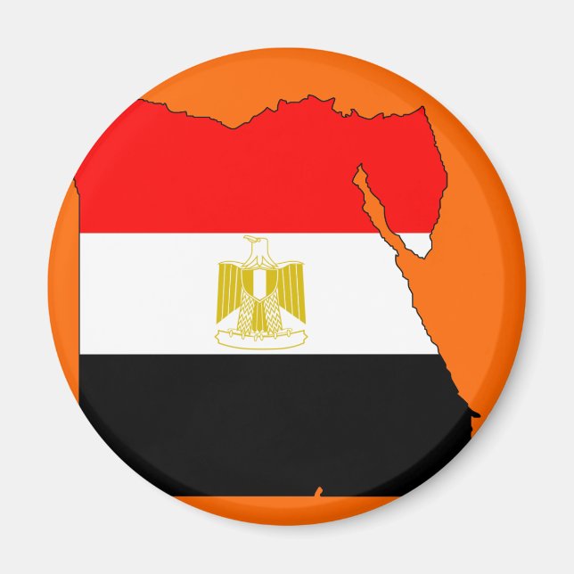 Egypt flag map magnet (Front)