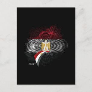 Egypt flag postcard