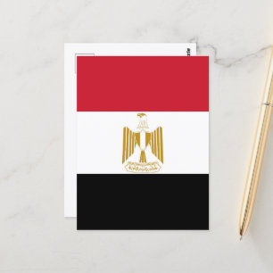 Egypt flag postcard