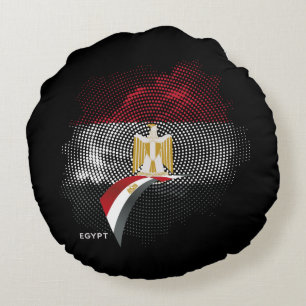 Egypt flag round cushion