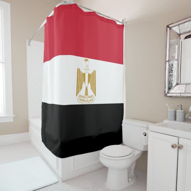 Egypt flag shower curtain (In Situ)