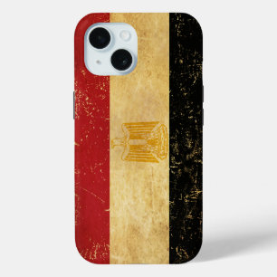 Egypt Flag Vintage Grunge iPhone 15 Case