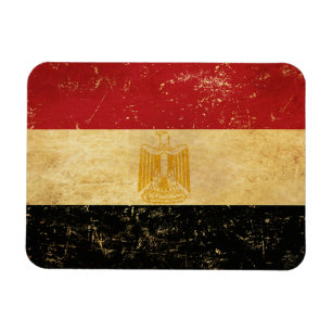 Egypt Flag Vintage Grunge Design Magnet
