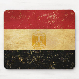 Egypt Flag Vintage Grunge Design Mouse Mat