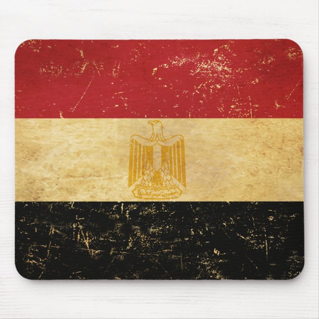 Egypt Flag Vintage Grunge Design Mouse Mat (Front)
