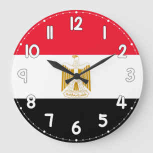 Egypt Flag Wall Clock – Patriotic Egyptian Decor