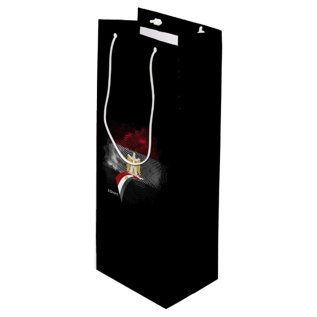 Egypt flag wine gift bag (Front Angled)