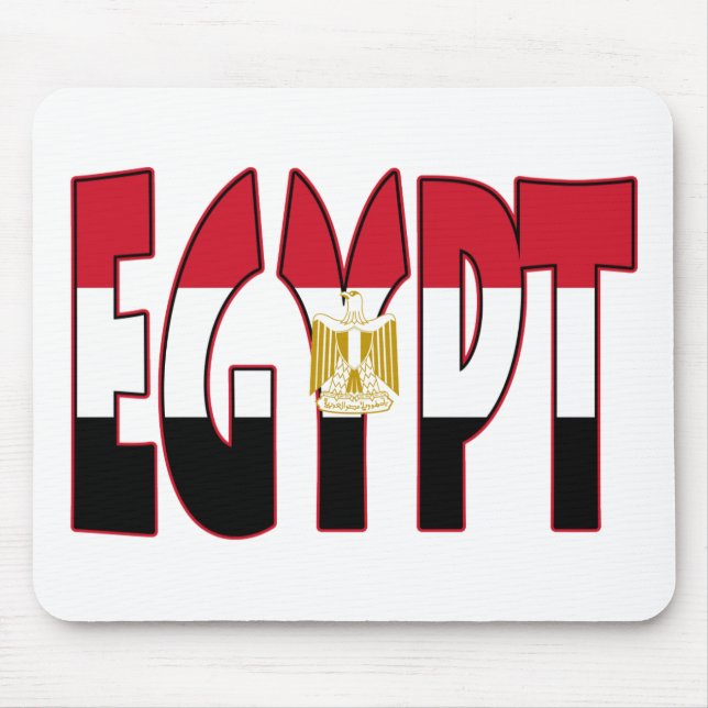 Egypt Flag/Word Mouse Mat (Front)