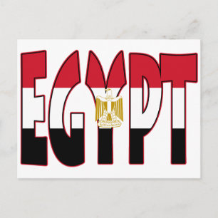 Egypt Flag/Word Postcard