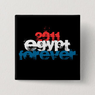 EGYPT FOREVER 2011 RED WHITE BLUE 15 CM SQUARE BADGE