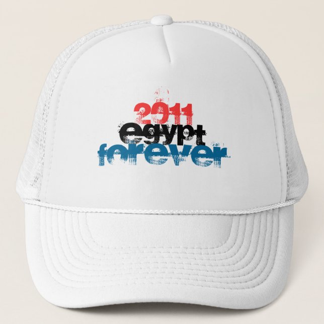 EGYPT FOREVER 2011 RED WHITE BLUE TRUCKER HAT (Front)
