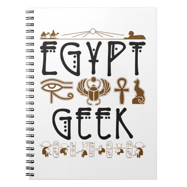 Egypt Geek Ancient Egyptian Archaeology Notebook (Front)